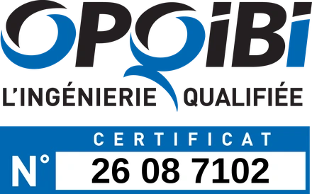 OPQIBI 1905 - Audit énergétique des bâtiments - Certificat N° 26 08 7102 Logo OPQIBI 1905 - GEXT certifié audit énergétique des bâtiments, certificat N° 26 08 7102